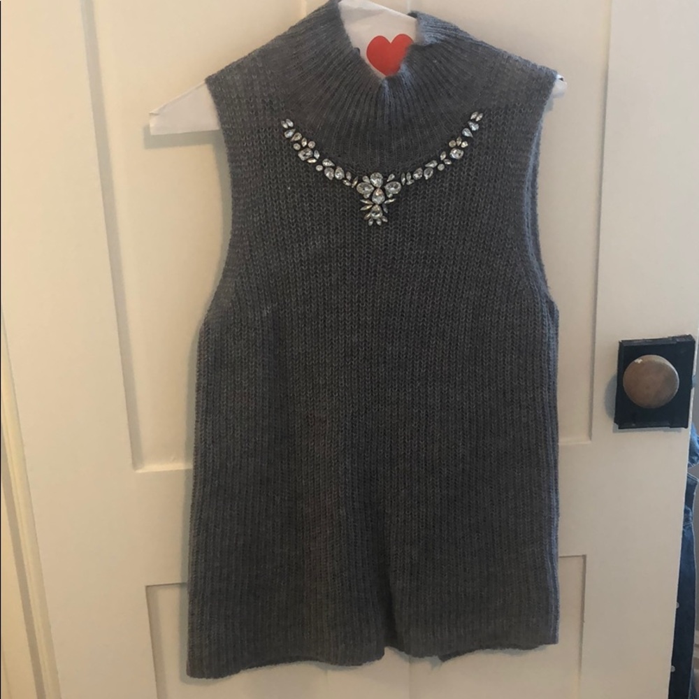 French connection like new embellished sweater